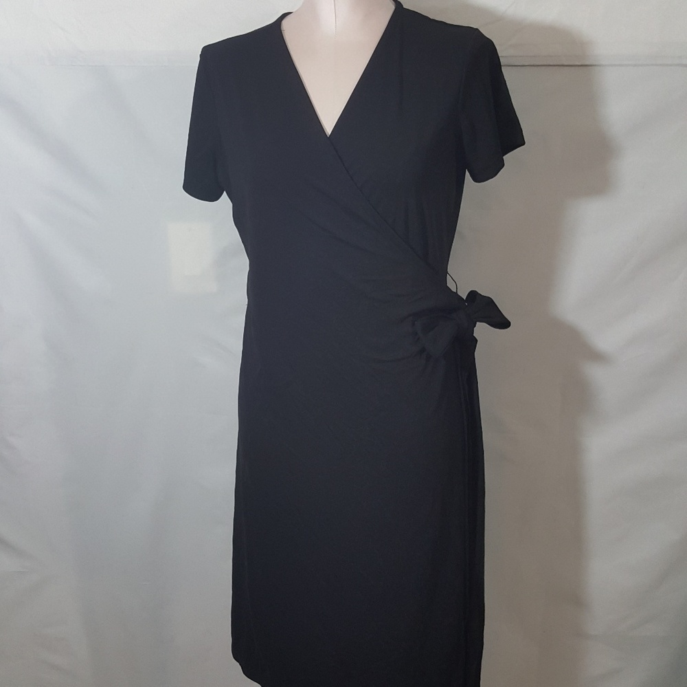 Wrap Black Dress Size L